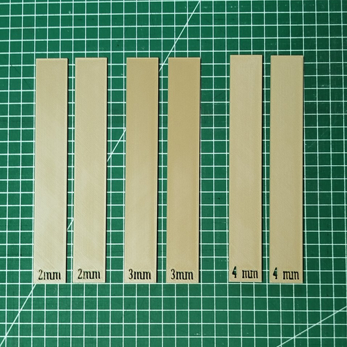 Lot de 3 paires de guides de profondeur pour rouleau à pâte polymère - 2, 3 et 4 mm