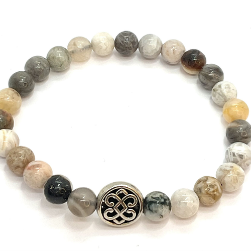 Bracelet agate du botswana 6 mm