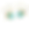 Boucles d’oreilles crochets amazonite