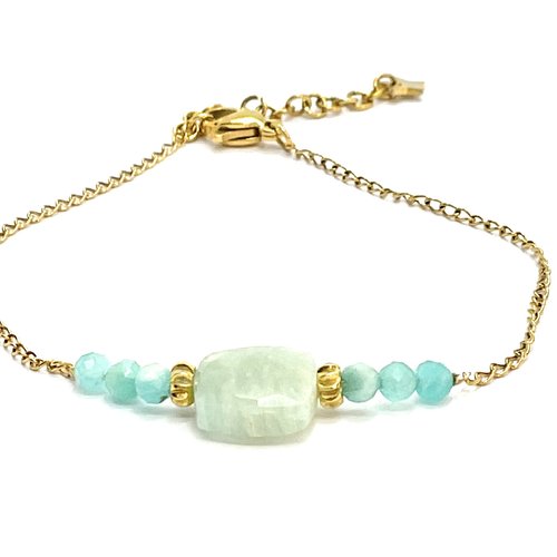 Bracelet fin amazonite