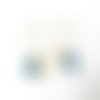 Boucles d’oreilles apatite bleue 6 mm