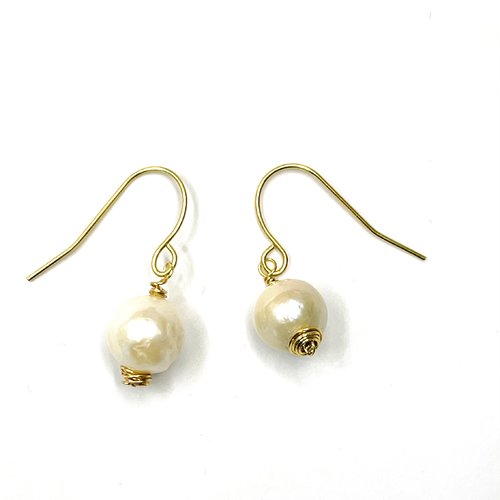 Boucles d’oreilles crochets perles de culture