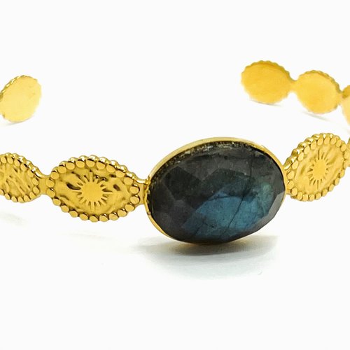 Bracelet jonc labradorite