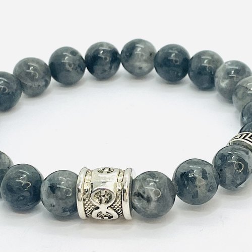 Bracelet en  larvikite 8 mm