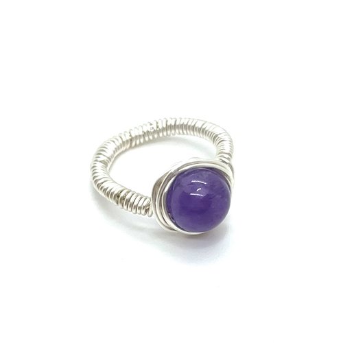 Bague faite main améthyste