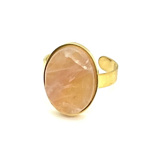 Bague en quartz rose