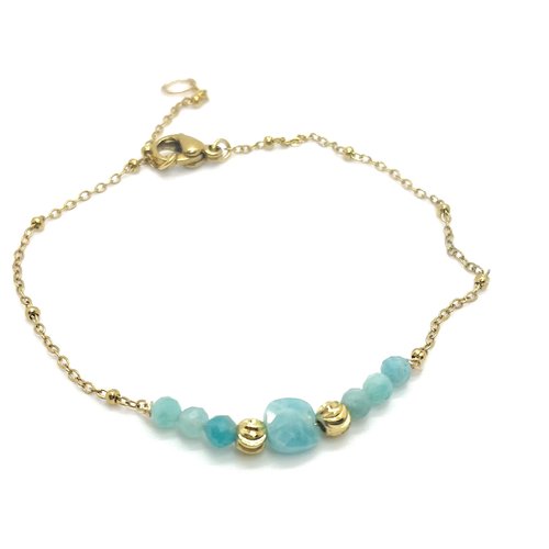 Bracelet en amazonite « brume d’été »