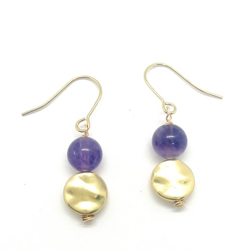 Boucles d’oreilles “aura” – améthyste