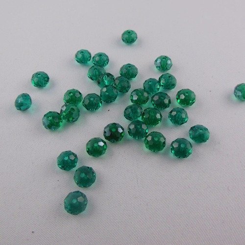 Perles swarovski ronde aplatie coloris vert
