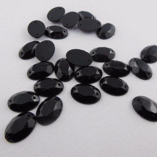 Strass a coudre plastique coloris noir