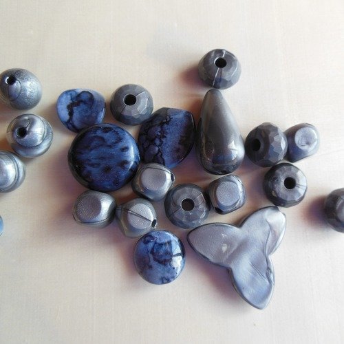 Perles en mélanges gris