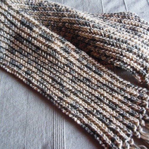 Echarpe en laine tricoter main