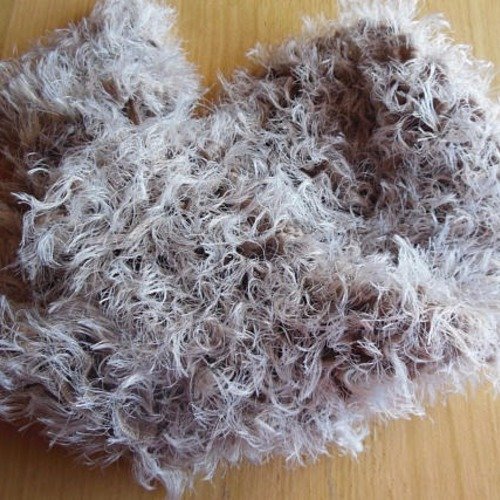 Echarpe laine poilue
