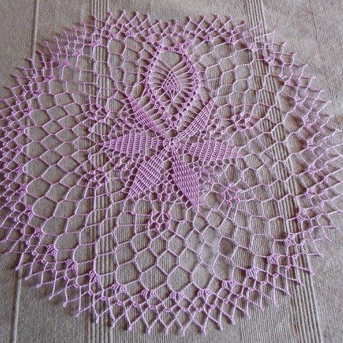 Napperon crochet  rose