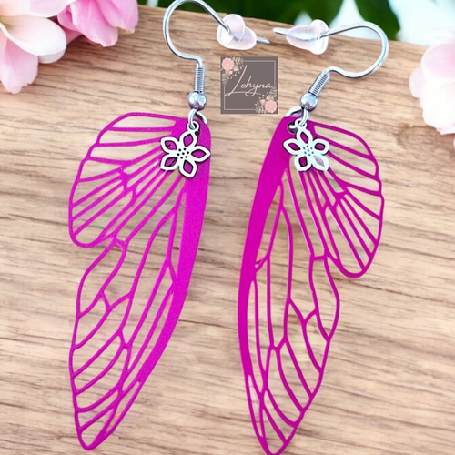 Boucles d'oreilles filigrane " ailes de fée"