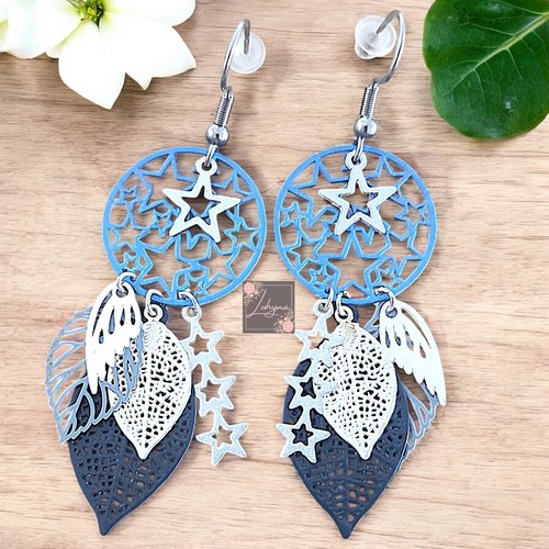 Boucles d'oreilles filigrane "les étoiles"