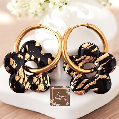 Boucles d'oreilles créoles interchangeables "nina"