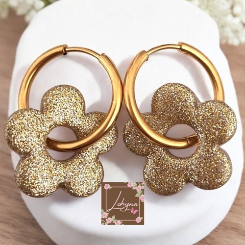Boucles d'oreilles créoles interchangeables "mila"