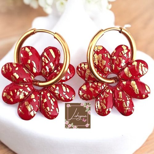 Boucles d'oreilles créoles interchangeables "eva"