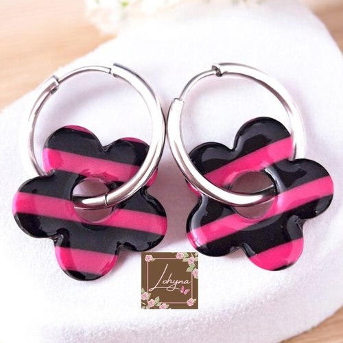 Boucles d'oreilles créoles interchangeables "joy"