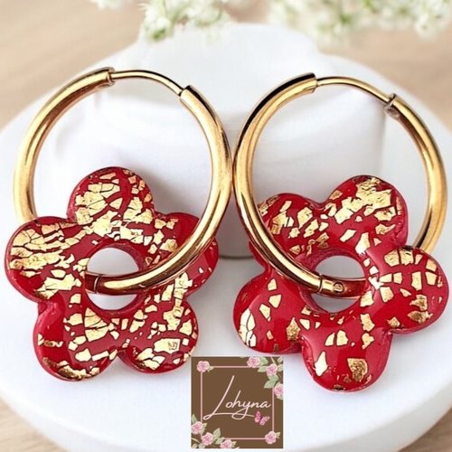 Boucles d'oreilles créoles interchangeables "maya"