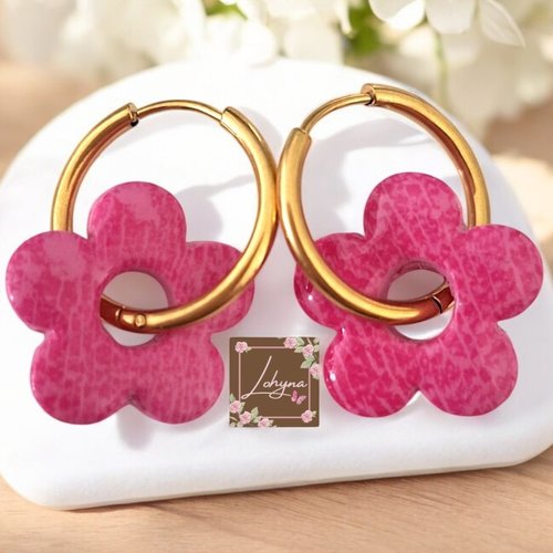 Boucles d'oreilles créoles interchangeables "laura"