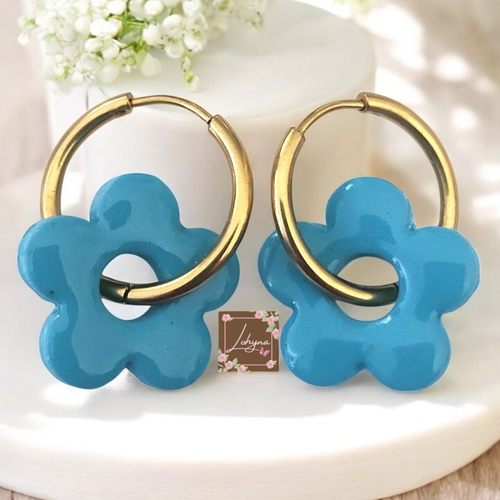 Boucles d'oreilles créoles interchangeables "julia"