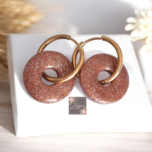 Boucles d'oreilles créoles interchangeables "mia"