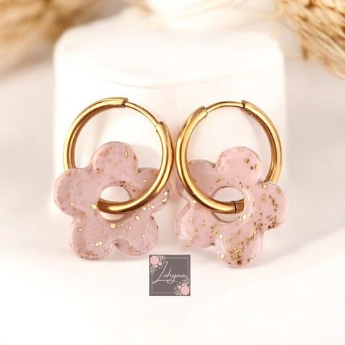 Boucles d'oreilles créoles interchangeables "alba"