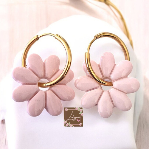 Boucles d'oreilles créoles interchangeables "emy"
