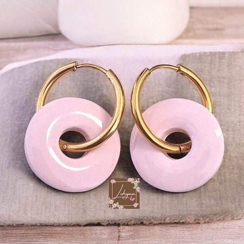 Boucles d'oreilles créoles interchangeable "louise"