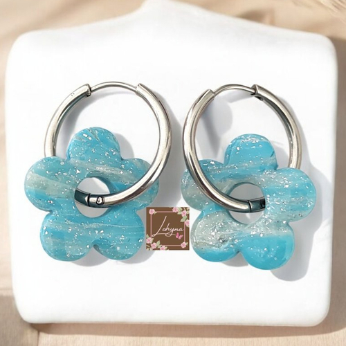 Boucles d'oreilles créoles interchangeables "lou"