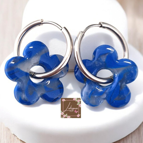 Boucles d'oreilles créoles interchangeables "eve"