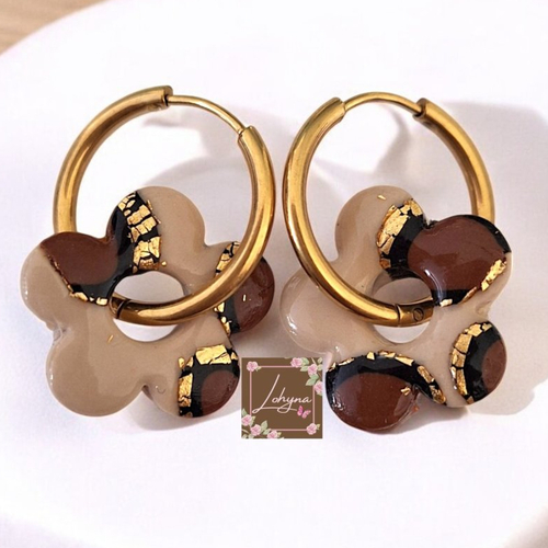Boucles d'oreilles créoles interchangeables "alma"