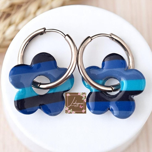 Boucles d'oreilles créoles interchangeables "léa"