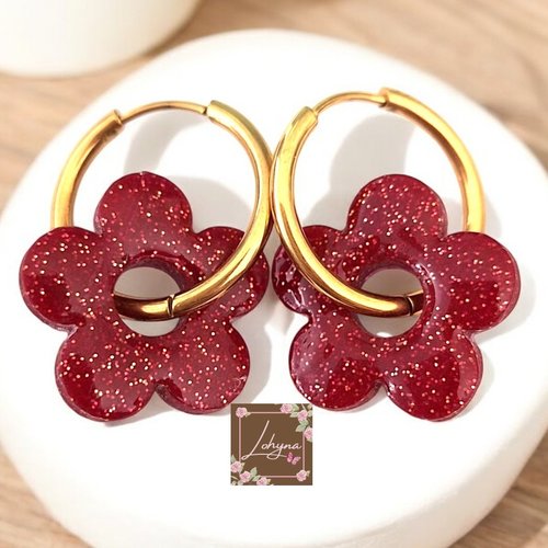 Boucles d'oreilles créoles interchangeables "emma"
