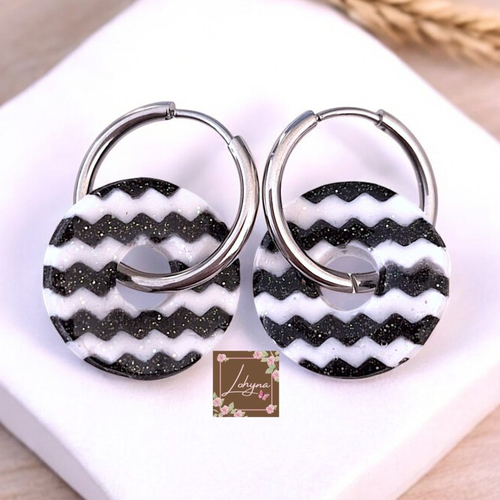Boucles d'oreilles créoles interchangeables "ella"