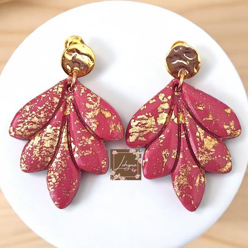 Boucles d'oreilles en argile polymère "anaïs"
