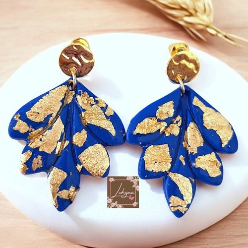 Boucles d'oreilles argile polymère "agathe"