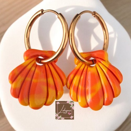 Boucles d'oreilles créoles interchangeables "summer"
