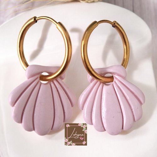 Boucles d'oreilles créoles interchangeables "marina"