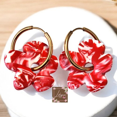 Boucles d'oreilles créoles interchangeables "katia"