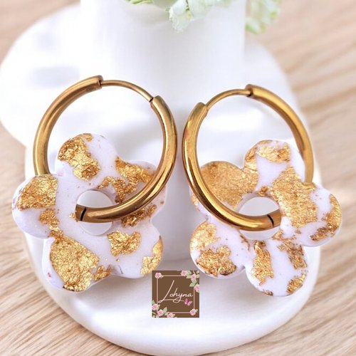 Boucles d'oreilles créoles interchangeables "margaux"