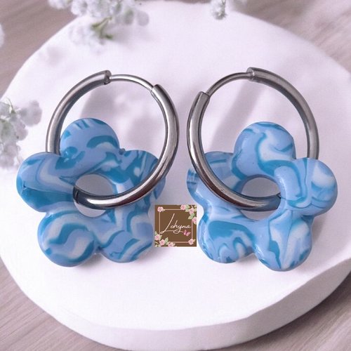 Boucles d'oreilles créoles interchangeables "sarah"