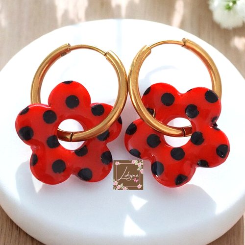 Boucles d'oreilles créoles interchangeables "ava"