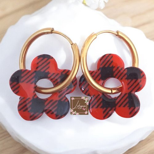 Boucles d'oreilles créoles interchangeables "romy"