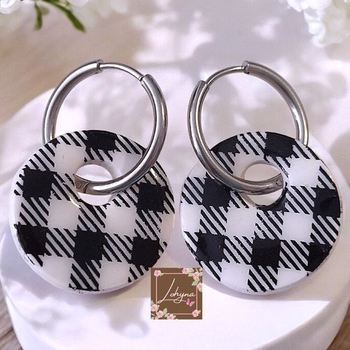 Boucles d'oreilles créoles interchangeables "lola"