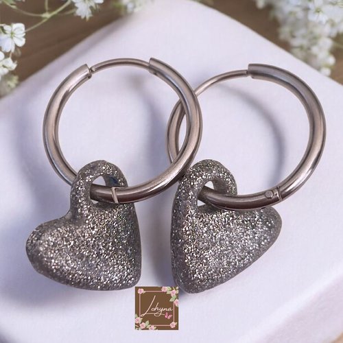 Boucles d'oreilles créoles interchangeables "fanny"