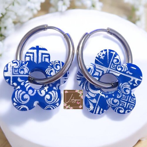 Boucles d'oreilles créoles interchangeables "maëlys"