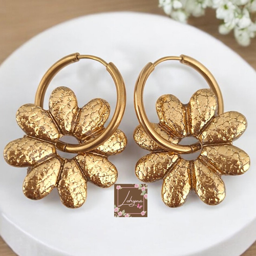 Boucles d'oreilles créoles interchangeables "théa"